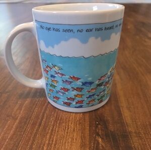 Vintage 1996 Cartoon Corinthians 2:9 Coffee Mug Ceramic Cup